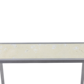 Maison Jansen Aluminum Console, Glass Top, 1970