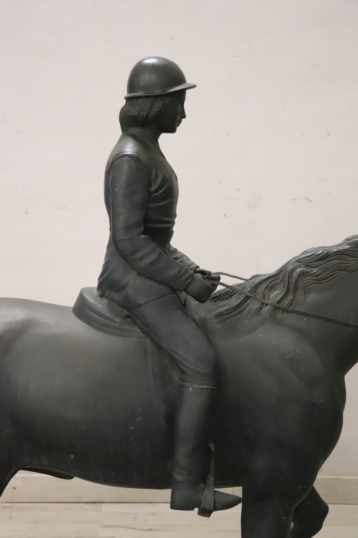 Very Large Bronze Sculpture, Signed, Horse and Jockey Statue - Image 4