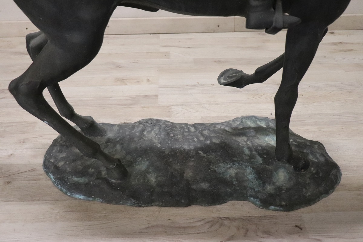 Very Large Bronze Sculpture, Signed, Horse and Jockey Statue - Image 6