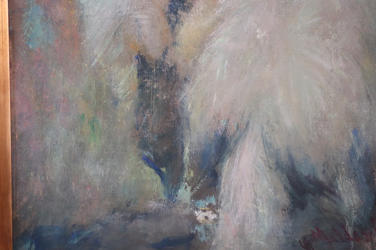 Oil Painting on Canvas, Portrait, Signed G. Maldarelli 1917 - Image 7