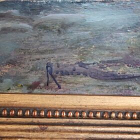 Oil Painting on Board, Italian, Landscape of Ischia, Signed Ricciardi