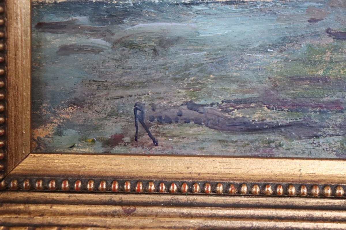 Oil Painting on Board, Italian, Landscape of Ischia, Signed Ricciardi - Image 4