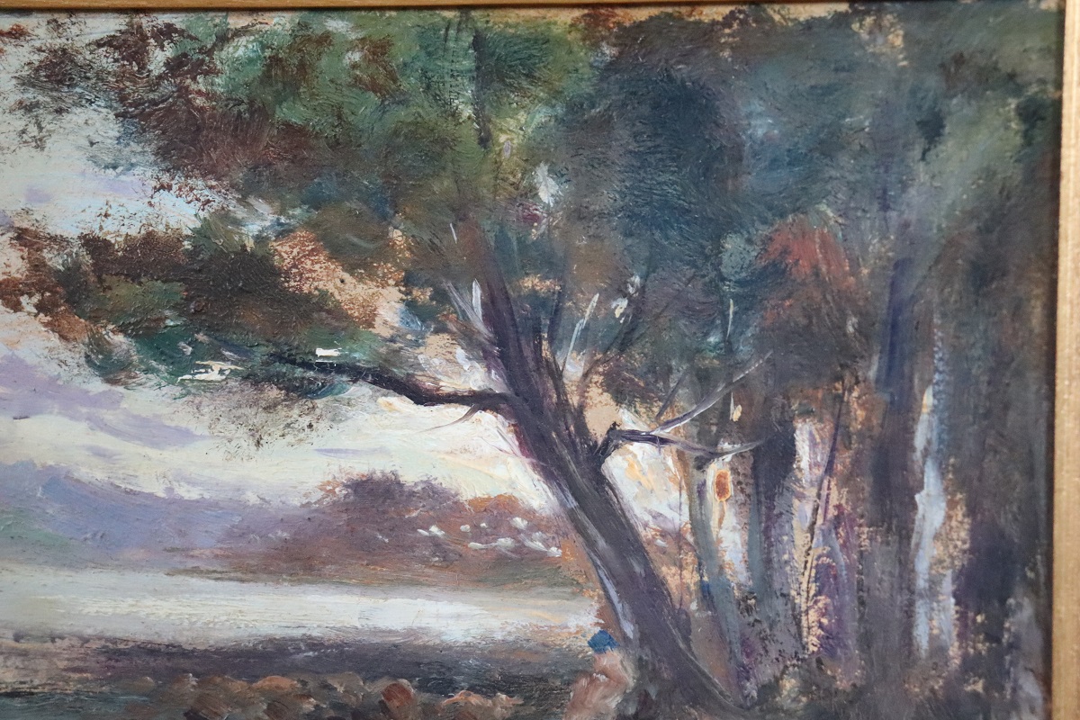 Oil Painting on Board, Italian, Landscape of Ischia, Signed Ricciardi - Image 6