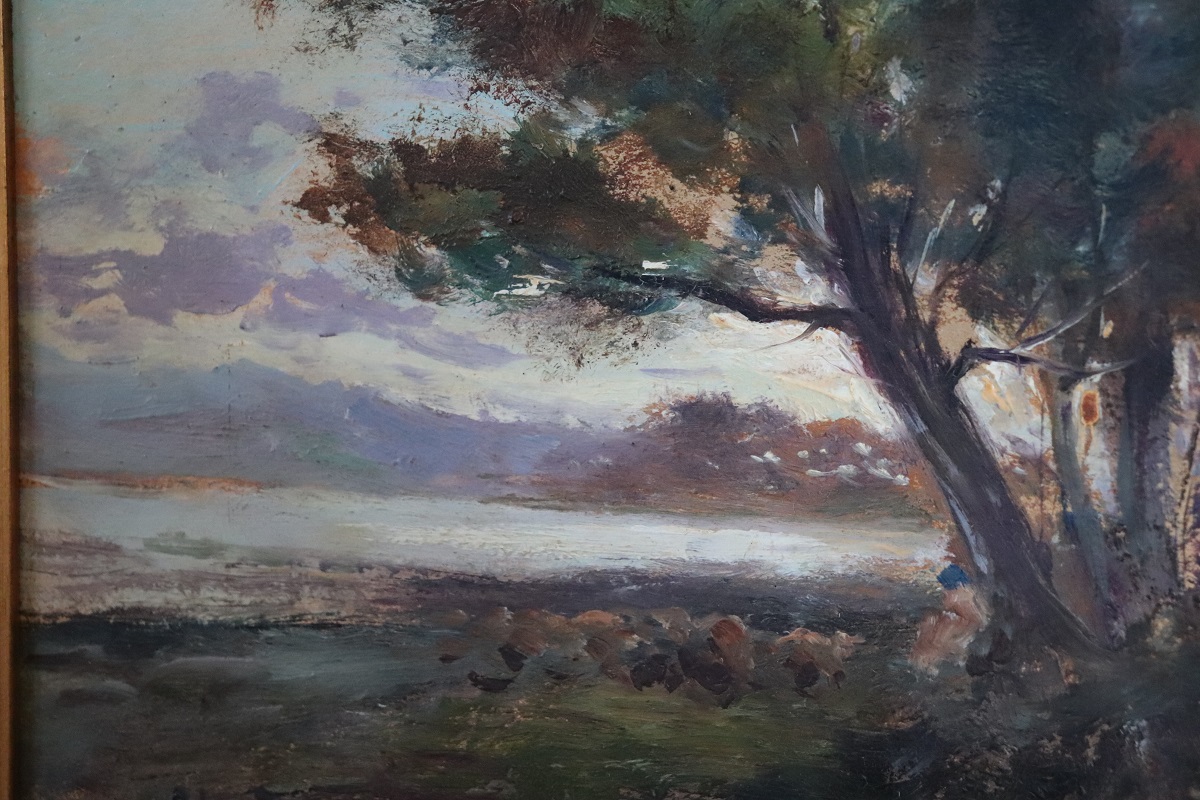 Oil Painting on Board, Italian, Landscape of Ischia, Signed Ricciardi - Image 7