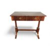 Biedermeier Walnut Desk- Two drawers- resting on column legs