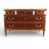 Directoire chest of drawers with mahogany veneer and brass details- Styylish