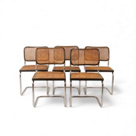 Marcel Breuer “Cesca” chairs. Set of 5, 1970s