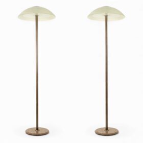 Pair of Art Deco-Style Floor Lamps by Andrée Putman. Circa 1980