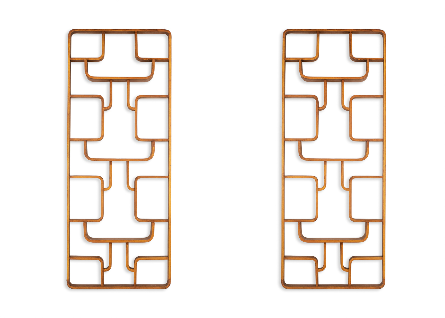 Ludvik Volak Thermoformed Plywood Shelves, 1960s-1970s.