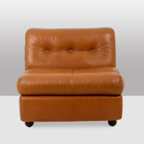Mario Bellini Leather Armchair, for B&B Amanta, circa 1970