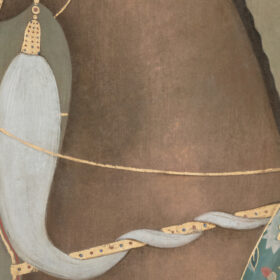 Painted Canvas, Indian Horse in Profile, Contemporary Work