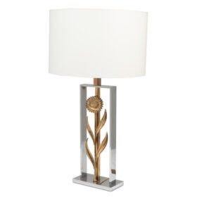 Pair of Maison Charles (att.) Sunflower Lamps, 1970s