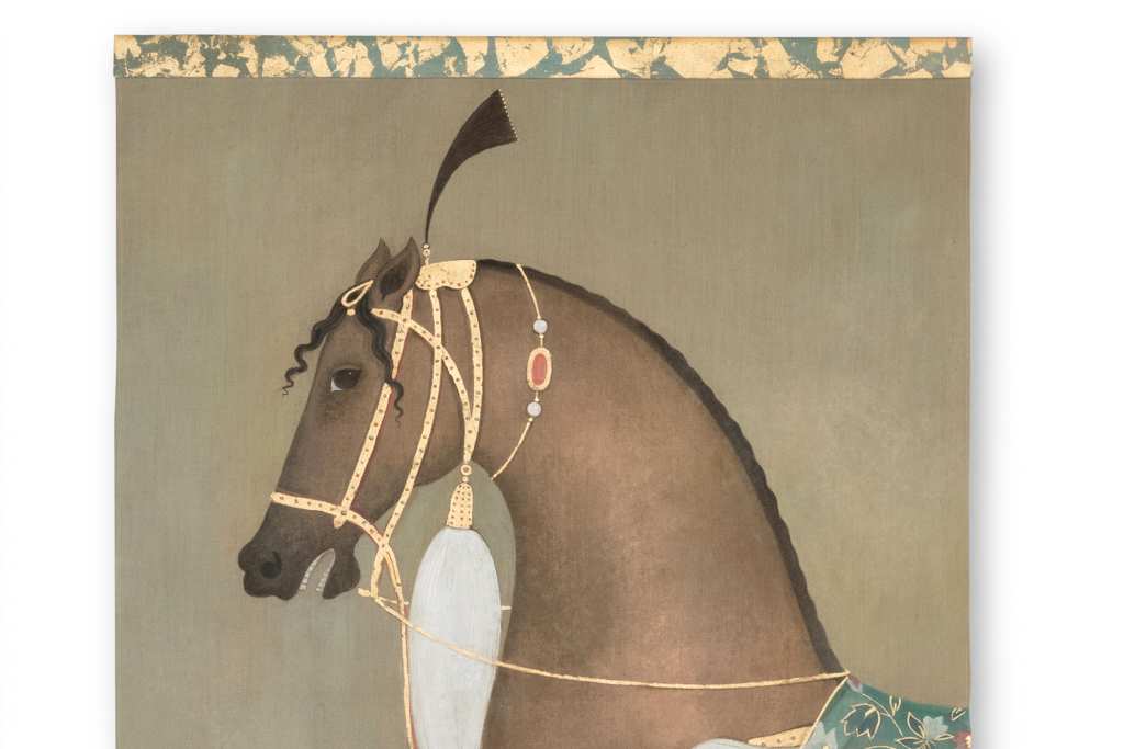 Painted Canvas, Indian Horse in Profile, Contemporary Work - Image 3