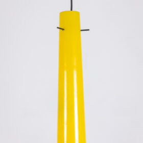 Glass Pendant Lights, Yellow and White, 1960s