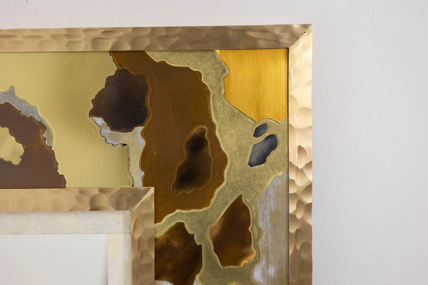 Brass Marquetry Mirror, Artist’s Work - Image 4