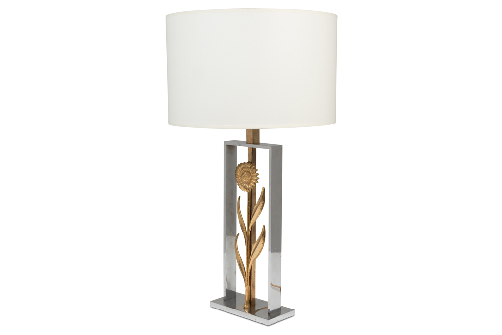 Pair of Maison Charles (att.) Sunflower Lamps, 1970s - Image 4