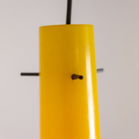 Glass Pendant Lights, Yellow and White, 1960s