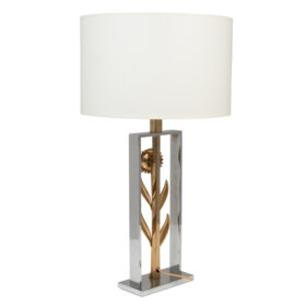 Pair of Maison Charles (att.) Sunflower Lamps, 1970s