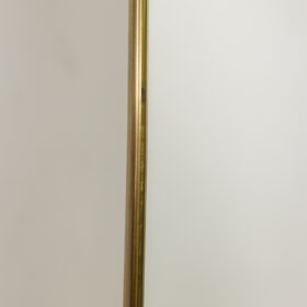 Pair of Gio Ponti-Style Mirrors framed in Gilt Brass. 1980s