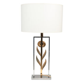 Pair of Maison Charles (att.) Sunflower Lamps, 1970s