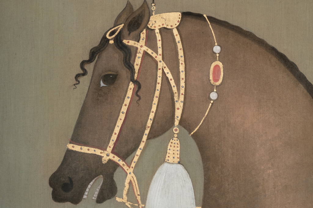 Painted Canvas, Indian Horse in Profile, Contemporary Work - Image 6
