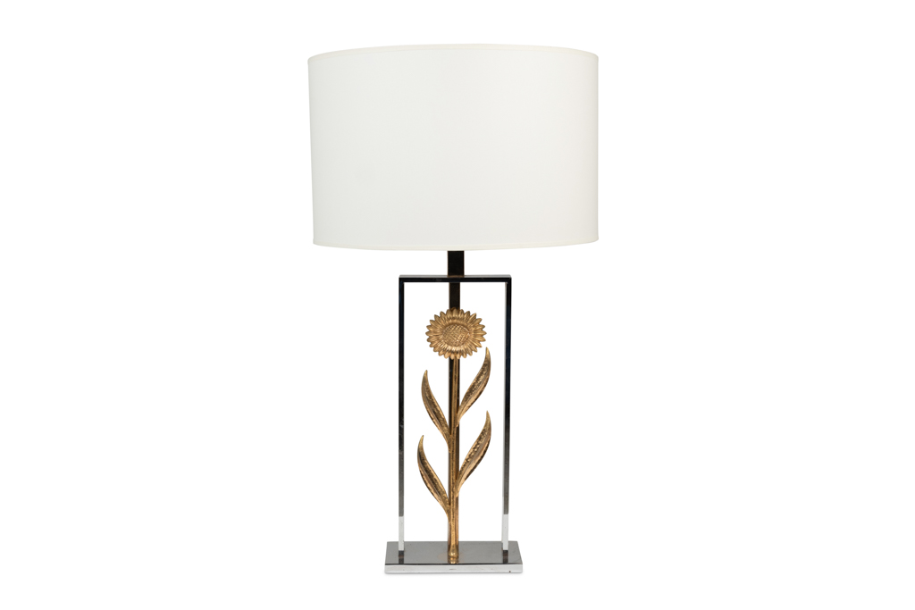 Pair of Maison Charles (att.) Sunflower Lamps, 1970s - Image 8