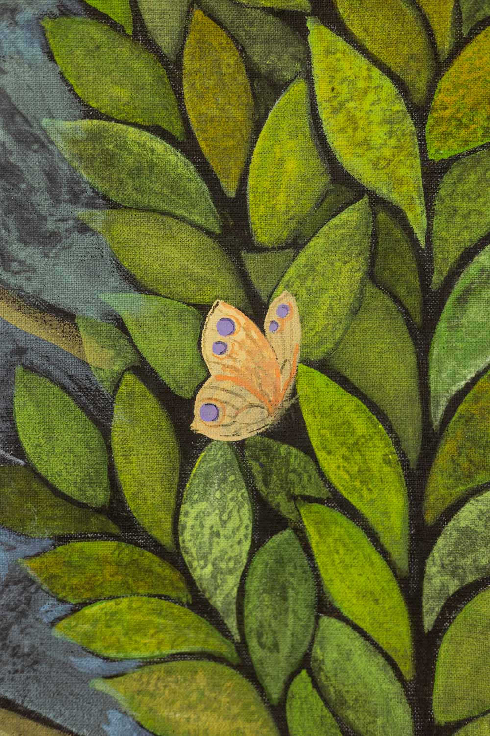 Large Acrylic Panel, Linen Canvas, Contemporary - Image 9