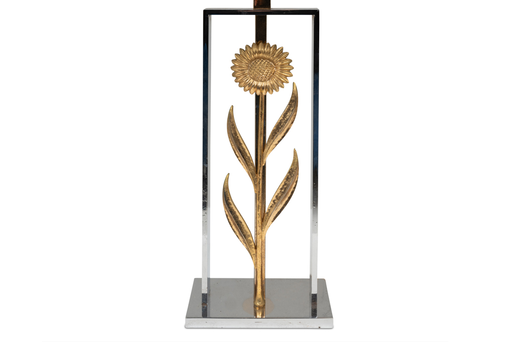 Pair of Maison Charles (att.) Sunflower Lamps, 1970s - Image 9