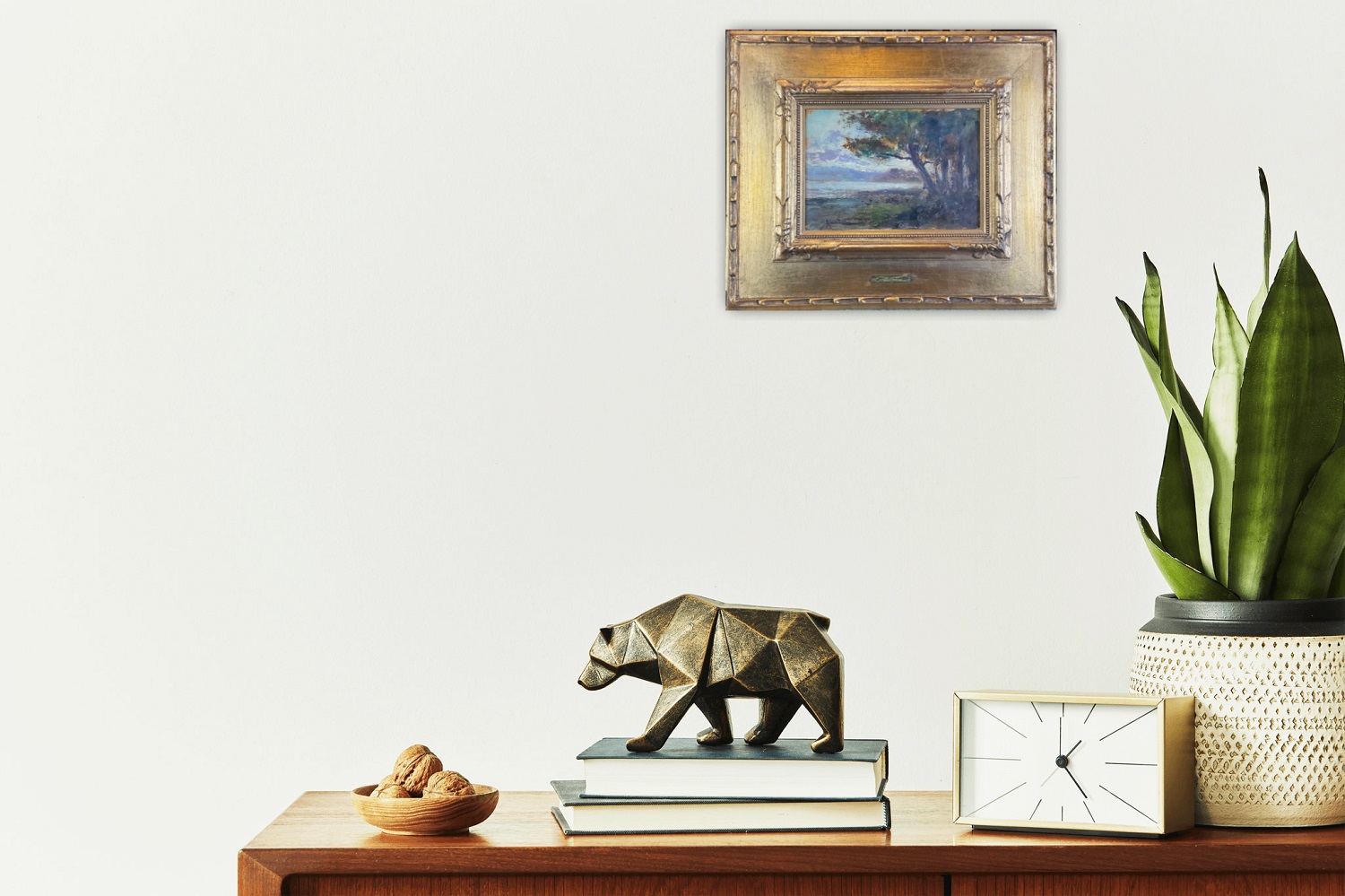 Oil Painting on Board, Italian, Landscape of Ischia, Signed Ricciardi - Image 2