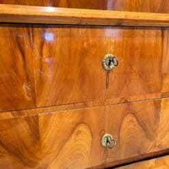 Biedermeier Secretaire, Cherry Veneer, Inlays, Brass, South Germany circa 1830 - Image 12