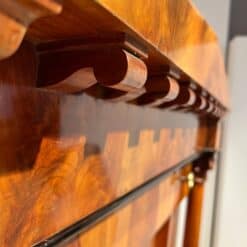 Biedermeier Secretaire, Cherry Veneer, Inlays, Brass, South Germany circa 1830 - Image 14