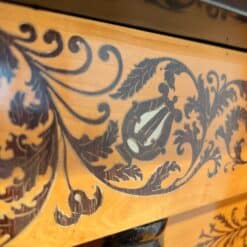 Biedermeier Secretaire, Cherry Veneer, Inlays, Brass, South Germany circa 1830 - Image 17