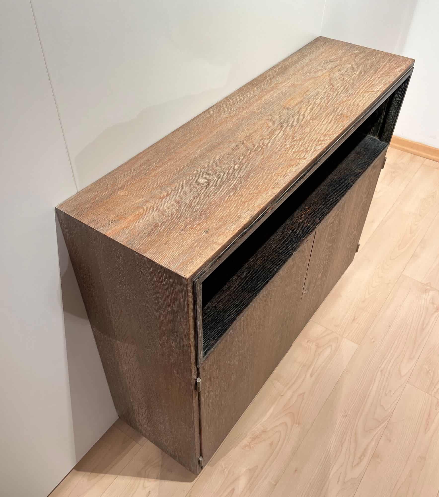 Art Deco Office Bookcase, De Coene Frères, Limed Oak, Belgium circa 1935 - Image 7