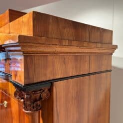 Biedermeier Secretaire, Cherry Veneer, Inlays, Brass, South Germany circa 1830 - Image 9