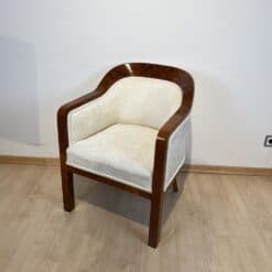 Alternative view of Biedermeier Bergere Chair, Creme Velvet, Austria circa 1840