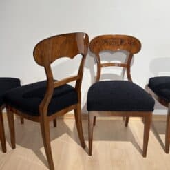 Set of Six Biedermeier Shovel Chairs, Walnut, Roots Veneer, South Germany, 1840s - Image 10