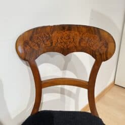 Set of Six Biedermeier Shovel Chairs, Walnut, Roots Veneer, South Germany, 1840s - Image 13