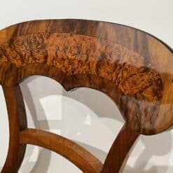 Set of Six Biedermeier Shovel Chairs, Walnut, Roots Veneer, South Germany, 1840s - Image 14