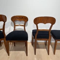 Set of Six Biedermeier Shovel Chairs, Walnut, Roots Veneer, South Germany, 1840s - Image 9