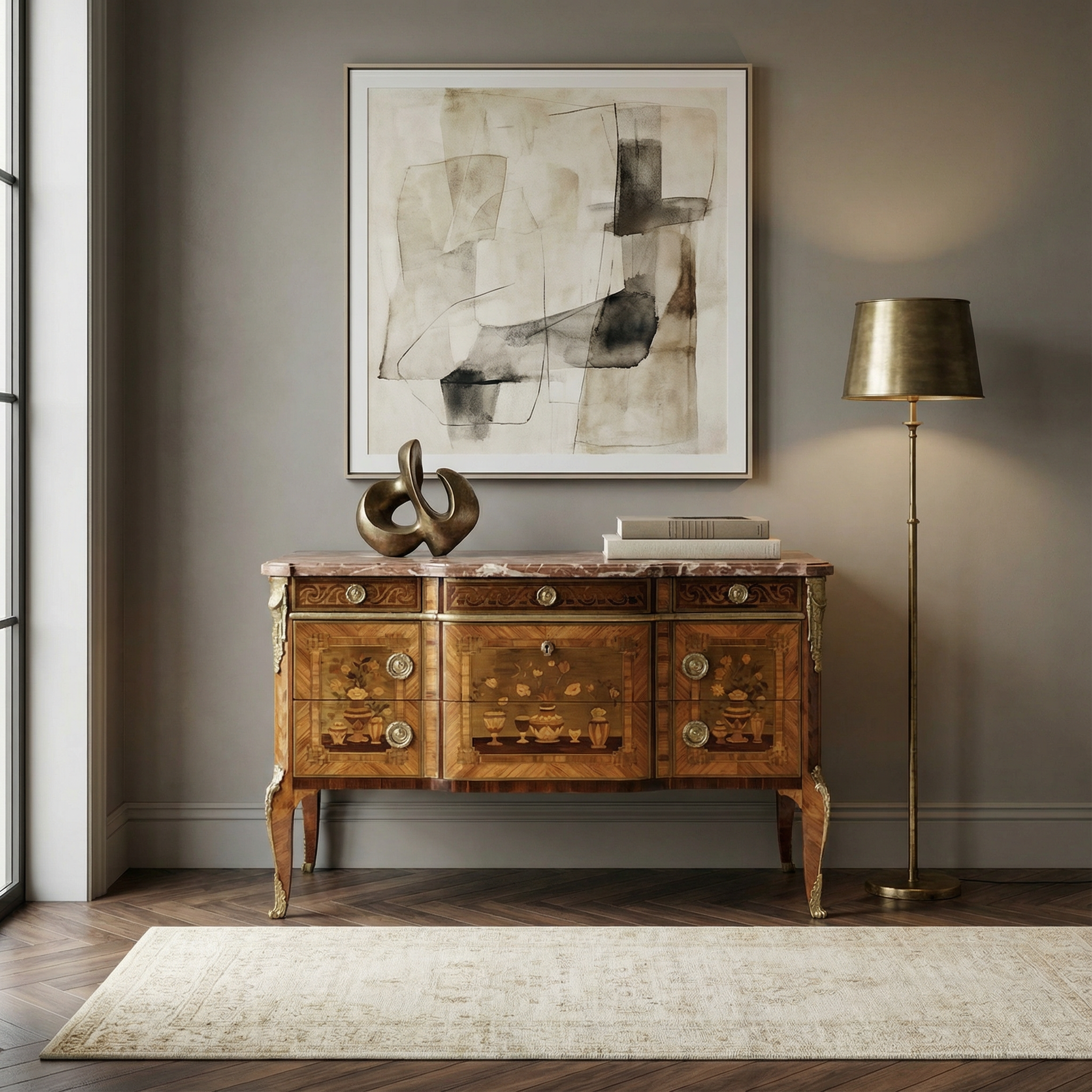 French Louis XV Transition Chest of Drawers 1770- Styylish