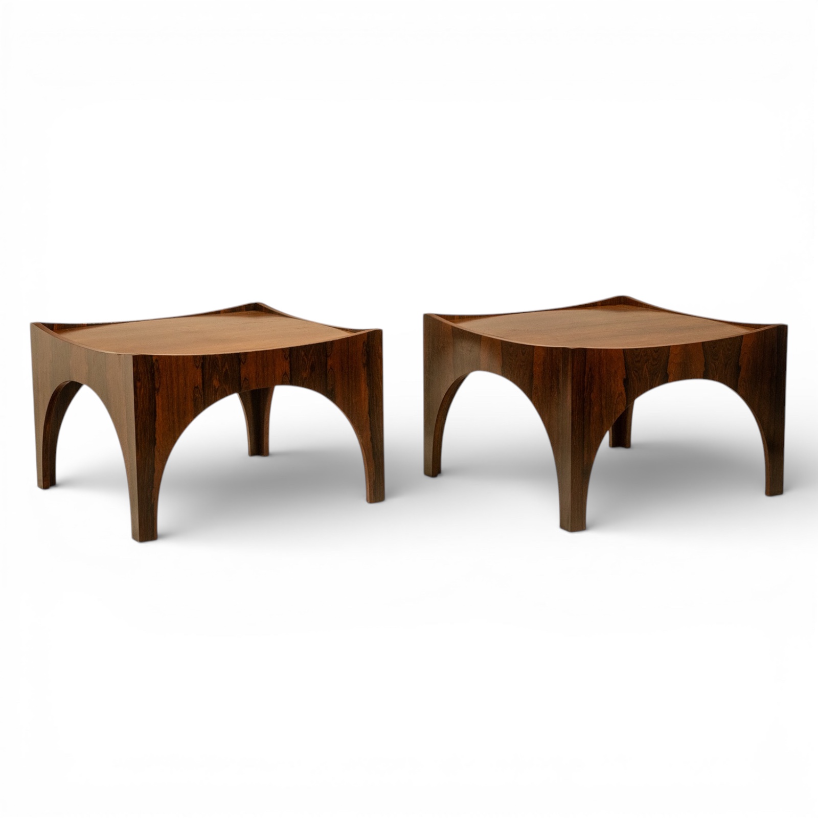 Pair of Danish Rosewood End Tables / Coffee Tables, 1970s- Styylish