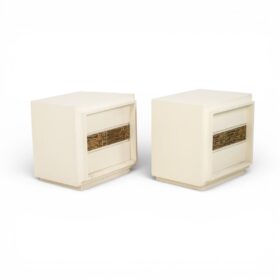 Luciano Frigerio – Pair of Italian Bedside Tables in Lacquered Wood, 1970s