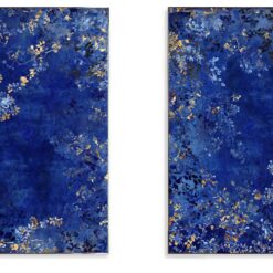 Alternative view of Pair of Digital Artworks by Sandrine Berthon "Indigo Night"