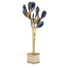Jacques Duval Brasseur – Monumental Gilt Brass Cactus Sculpture, 1992