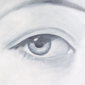 Evelyne Baget – Monumental Portrait Detail, Contemporary French Art