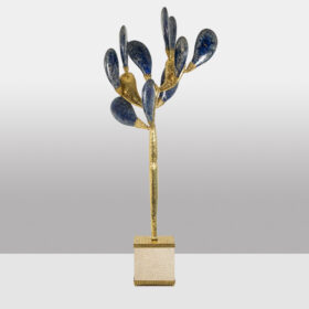 Jacques Duval Brasseur – Monumental Gilt Brass Cactus Sculpture, 1992