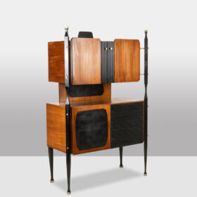 Pair of Italian Teak Cabinets, 1960s Mid-Century Design