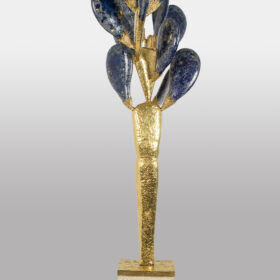 Jacques Duval Brasseur – Monumental Gilt Brass Cactus Sculpture, 1992