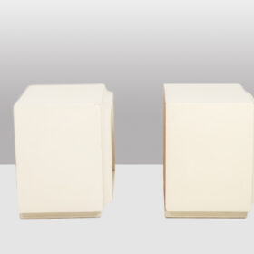 Luciano Frigerio – Pair of Italian Bedside Tables in Lacquered Wood, 1970s