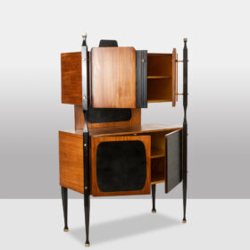 Pair of Italian Teak Cabinets, 1960s Mid-Century Design